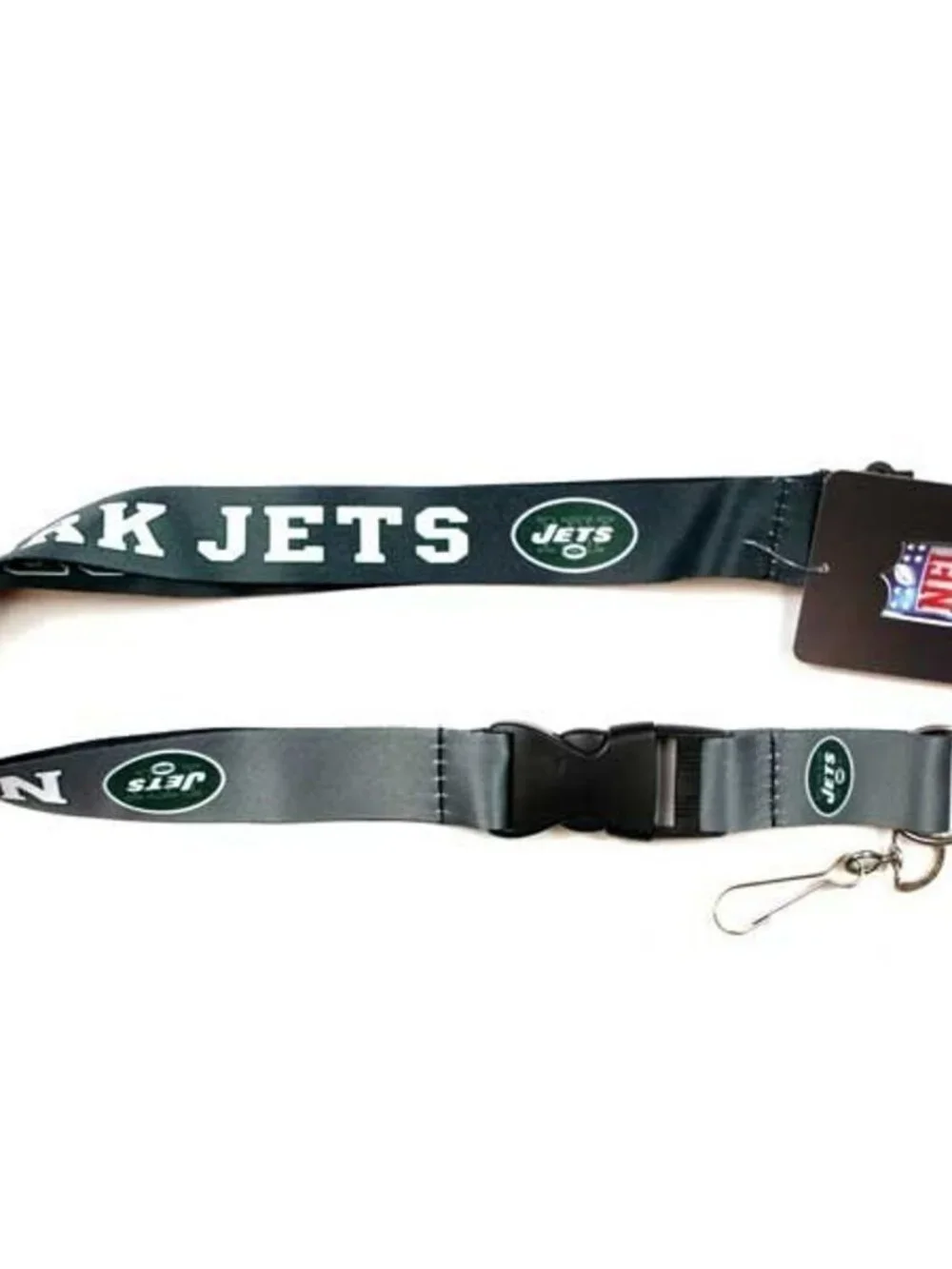 New York Jets Ombre Lanyard with Lob Clasp Keychain - Official NFL Merchandise